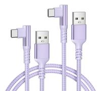 Basesailor Charger Cable para Sumsung S25 S24 Ultra 2M 2Pack,Right Angle Fast USB to USB C Charging Cord para iPhone 17 Air 16,MacBook Pro 2024 2023 2022 Air M3 M2 M1,Galaxy S22 S23 Plus,Tab S11 S10