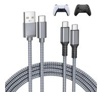 Basesailor para XBox Series X|S Cable Cargador 3M 2Pack,Nintendo Switch 2/OLED/Lite Controller Cable de carga USB tipo C largo para PS5,Elite Series 2,para PlayStation 5 DualSense,PS5 Pro Controller