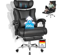 BASETBL Silla de oficina, 200 kg, ruedas de goma silenciosas, C051B