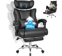 BASETBL Silla ergonomica Escritorio, Silla Gaming Asiento Amplio de Cuero sintético PU. Silla Oficina reposapiés y Respaldo Alto ergonómico, Silla Gamer, Gaming Chair, Cumple con Las Normas EN12520