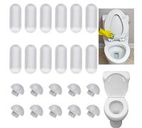 Basetousual 24 Piezas Parachoques de Asiento de Inodoro, Asiento del Inodoro Kit de, Tope de Asiento de Inodoro, Adecuado para Baño, Juego de Amortiguador Antirruido para Asiento de Inodoro