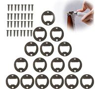 Basetousual Abrebotellas Con Tornillos, Sacacorchos de cerveza de 16 piezas con Tornillos de 32 Piezas, Abridor de Botellas Montado en la pared bar Restaurante Cerveza Bebida Sacacorchos