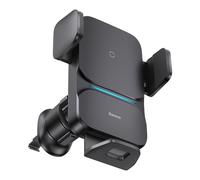 BASEUS 15W Coche Soporte Teléfono Con Carga Inalámbrica para 11.9-19.1cm, Negro
