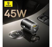 Baseus 45W Mini cargador de coche UFCS PPS QC PD carga rápida para tabletas iPhone 17 16 15 14 13 Samsung Xiaomi cargador de teléfono de coche