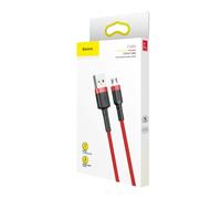 Baseus 6953156280328 cable de teléfono móvil negro, rojo 1 m usb a m