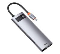 Baseus 8 in 1 Hub 100W USB-C a HDMI/RJ45/USB-C/USB 3.2/Lector SD