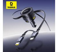 Baseus Enjoyment Max Cargador de coche C+L Cables 60W Cosmic Black