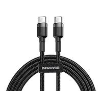 BASEUS Accesorios Marca Modelo Cable USB-C para USB-C PD Cafule PD 2.0, QC 3.0, 60W, 200 cm Negro y Gris