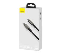 Baseus Cable USB-C para USB-C Tungsten Gold 100W 1 m Negro
