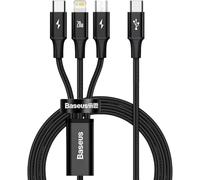 BASEUS Accesorios Marca Modelo Multikabel Rapid USB-C 3W1 Micro USB/Lightning/USB-C, 20W, 150 cm Negro