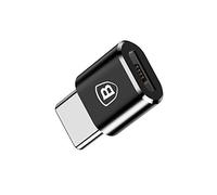 Baseus - Adaptador Micro USB a USB Tipo C, Color Negro