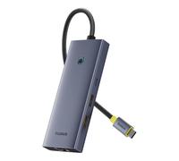 Baseus Adaptador USB C a HDMI, estación de acoplamiento USB C 4K a 60Hz, concentrador USB C 7 en 1 con USB 3.1 x 2, USB-C3.1 x 1, USB 2.0 x 1, RJ45 x 1, PD 100 W, base USB C compatible con iPhone 15