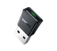 Baseus BA07 - Adaptador USB, Receptor Bluetooth 5.3 y transmisor para Ordenador, 5 Dispositivos, Color Negro