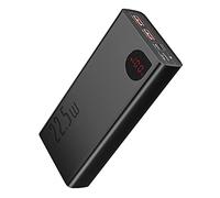 Baseus Batería Externa 20000mAh, Power Bank 22,5W USB C Cargador Móvil Portátil Carga Rapida con Pantalla LED y 3 Outputs para iPhone 12 11 Xs Pro Max Mini Samsung S20 S10 Xiaomi Tabletas y más- Negro