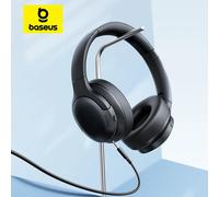 Baseus BH1 Lite auriculares inalámbricos Bluetooth 6,0 ENC auriculares de llamada clara auriculares Super Bass Hit 80H tiempo de reproducción sobre la oreja auriculares Black add pouch