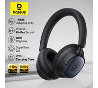 Baseus Bowie MH1 ANC auriculares inalámbricos 48dB auriculares híbridos adaptables con cancelación de ruido 80H de reproducción Audio de alta resolución LDAC auriculares Cosmic Black