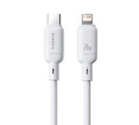 Baseus Cable de carga rápida Silky Series tipo C a iP de 20 W, 2 metros de longitud, color blanco