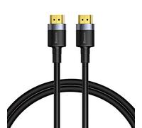 Baseus Cable HDMI 4K 2m, HDMI 2.0 4K@60Hz, Conectores Bañados en Oro, Resistente al Desgaste, Audio y Video Sincrónico, Compatible Docking Station, Monitor TV PC - Negro