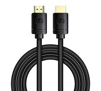 Baseus Cable HDMI de alta definición serie 2.1, HDMI 8K a HDMI 8K 60Hz, cable adaptador de 2 m, color negro