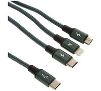 Cable Datos Baseus Rapid Series USB-C 3in1 micro USB / USB-C / Lightning 1.5m Verde