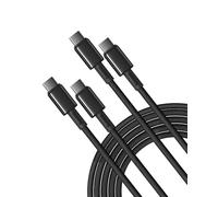 Baseus Cable USB C a USB C, 100 W [2 m + 2 m] Tipo C Cable de carga rápida PD 5A QC 4.0 Cable de carga USB C Cable de carga para iPhone 17 16 15 14 13 12 Pro, Galaxy S25 S24 S23 S22 S21 Ultra, MacBook