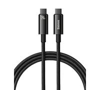Baseus Cable USB C a USB C 240W Carga Rapida, 2M Cable Cargador Tipo C PD, Nylon Cable USBC para MacBook Air/Pro, iPad Pro 12.9/11/Air/Mini, Dell, HP, Samsung Galaxy S22/21/20, Huawei, Steam Deck