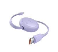 Baseus Cable USB C a USB C enrollable, 60 W, 1 m, mini cable de carga rápida, compatible con iPhone 16, 15, 14 Pro, Samsung Galaxy S25 S24 Ultra, MacBook, iPad Pro, portátil