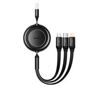 Baseus CABLU alimentare si date Bright Mirror 2 One-for-three Retractable, pt. smartphone, USB la Micro-USB + Lightning Iphone +