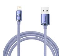 Baseus Cabo Shine Series De Dados De Carregamento Rápido Usb Tipo A Para Lightning 2.4A 2M Roxo
