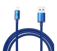 Baseus Cabo Usb Crystal Shine Para Iphone Lightning 8 Pinos 2,4A Cajy000103 2M Azul