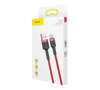Baseus cafule cable usb 0,5 m usb 2.0 usb a usb c rojo