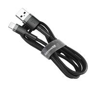 Baseus cafule cable - usb to lightning cable, 1.5 a, 2 m (grey/black)
