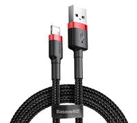 Baseus Cable USB a Lightning Cafule 2,4 A 1 m (Rojo/Negro)
