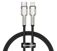 Baseus Cafule Serie Metal - Cable de carga y transferencia de datos, 1 m, 20 W, USB Tipo A y Lightning