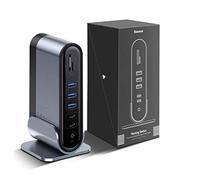 Baseus CAHUB-DG0G station d'accueil USB 3.2 Gen 1 (3.1 Gen 1) Type-C Noir, Gris