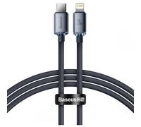 Baseus Cable de Carga Rápida y tarnsmisión de Datos Tipo-C A Lightning 20W Negro