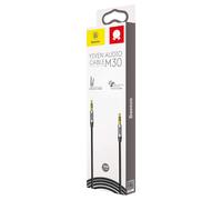 Cable de Audio Baseus Yiven M30 3,5mm Macho a Macho 1,5 m Negro Plata