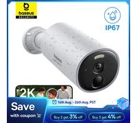 Baseus cámara de seguridad B1 para exteriores, sistema de protección de seguridad, 2K, inalámbrica, Wifi, grabación 24/7, 8GB de almacenamiento Local incorporado