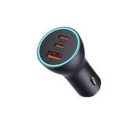 Baseus Cargador de coche Golden Contactor Pro CGJP010013 – 65W USB + 2x USB-C Gris