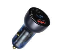 Baseus Car Charger Particular Digital Display C+U, PD 3.0 QC 4.0+, SCP, PPS, 5A, 65W Dark Gray (CCKX-C0G)
