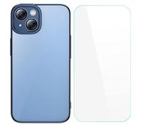 Baseus Carcasa Transparente con Purpurina y Cristal Templado para iPhone 14 Plus (Azul)