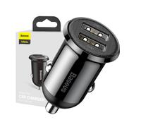 BASEUS Cargador de Coche Encendedor Cigarrillos 2x USB 4,8A Universal Negro
