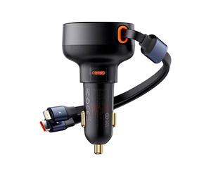 Baseus Cargador de mechero con cable USB-C / Lightning 60W Negro