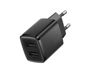 Baseus Cargador de red compacto USB-A doble de 10,5 W,