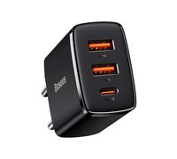 Baseus Cargador Compacto CCXJ-E01 USB-C y USB-A 30W PD y Quick Charge 3.0 Negro