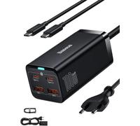 Baseus Cargador USB C 100 W, 4 Puertos PD(2C+2U) PPS Carga Rápida GAN Cargador Tipo C Carga Rapida Compatible con MacBook Pro/Air, Laptop, iPhone 16-12, iPad Pro, Samsung Galaxy S24 Ultra