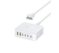 Baseus Cargador USB-C, Estación de Carga de 6 Puertos con Salida de 120 W, para iPhone 16/16 Plus/16 Pro/16 Pro Max/15/14/13 Series, MacBook Air, Pixel, Galaxy, iPad y Más