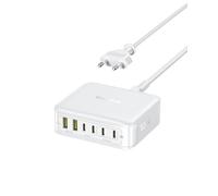 Baseus Cargador USB-C, Estación de Carga de 6 Puertos con Salida de 120 W, para iPhone 16/16 Plus/16 Pro/16 Pro Max/15/14/13 Series, MacBook Air, Pixel, Galaxy, iPad y Más