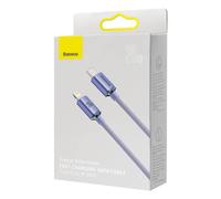 Baseus - Crystal Shine cable de teléfono móvil Púrpura 1,2 m USB C Lightning