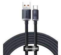 Baseus Cable de datos Crystal Shine Series USB a tipo C 100W 2m Negro